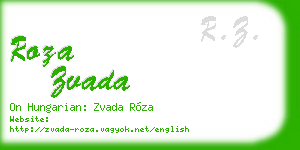 roza zvada business card